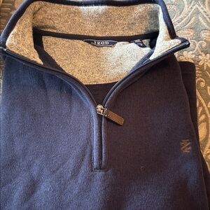 Izod Dark Blue Quarter-Zip Sweater